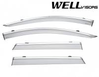 WellVisors Side Window Deflectors Nissan Rogue Sport 2017+ with Chrome Trim