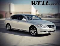 WellVisors - WellVisors Side Window Deflectors Lexus GS300 GS350 GS430 GS450h GS460 06-11 With Chrome Trim - Image 3