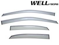 WellVisors Side Window Deflectors Lexus RX350 RX450h 10-15 With Chrome Trim