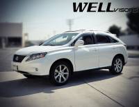 WellVisors - WellVisors Side Window Deflectors Lexus RX350 RX450h 10-15 With Chrome Trim - Image 3