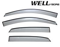 WellVisors Side Window Deflectors Lexus RX330 RX350 RX400h 04-09 With Black Trim