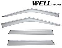 WellVisors Side Window Deflectors Land Rover Range Rover Evoque 12-21 With Chrome Trim