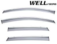 WellVisors Side Window Deflectors Toyota Venza 08-15 with Chrome Trim