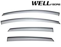 WellVisors Side Window Deflectors Ford Focus 12-18 With Black Trim