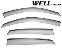 WellVisors Side Window Deflectors Infiniti FX35 FX45 03-08 With Black Trim