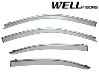 WellVisors Side Window Deflectors Lexus LS460 07-17 With Chrome Trim