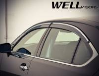 WellVisors - WellVisors Side Window Deflectors Lexus LS460 07-17 With Chrome Trim - Image 5