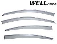 WellVisors Side Window Deflectors Lexus ES350 13-18 With Chrome Trim