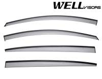 WellVisors Side Window Deflectors Kia Forte5 Hatchback 5 Doors 14-17 with Black Trim