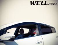 WellVisors - WellVisors Side Window Deflectors Kia Forte5 Hatchback 5 Doors 14-17 with Black Trim - Image 5