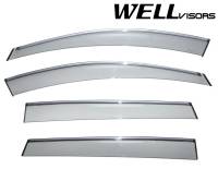 WellVisors Side Window Deflectors Toyota RAV4 13-18 With Chrome Trim