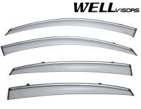 WellVisors Side Window Deflectors Infiniti FX35 FX37 FX50 QX70 09-17 With Chrome Trim