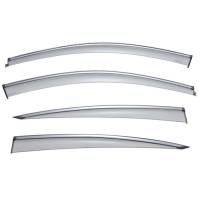 WellVisors Side Window Deflectors Infiniti G25 G37 Q40 Sedan 07-15 With Chrome Trim