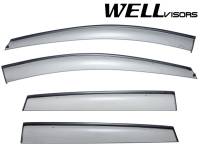 WellVisors Side Window Deflectors Ford Escape 13-19 With Black Trim