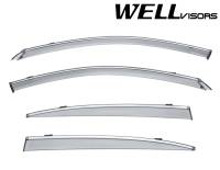 WellVisors Side Window Deflectors Infiniti Q50 Sedan 14-21 With Chrome Trim