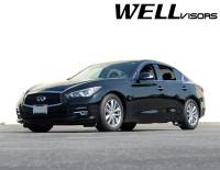 WellVisors - WellVisors Side Window Deflectors Infiniti Q50 Sedan 14-21 With Chrome Trim - Image 3