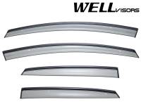 WellVisors Side Window Deflectors Ford Fiesta Sedan 11-19 With Black Trim