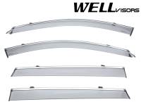 WellVisors Side Window Deflectors Infiniti QX60 JX35 13-20 With Chrome Trim