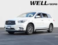 WellVisors - WellVisors Side Window Deflectors Infiniti QX60 JX35 13-20 With Chrome Trim - Image 3