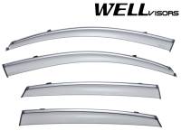 WellVisors Side Window Deflectors Infiniti M35h M37 M56 Q70 11-19 With Chrome Trim