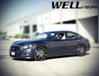 WellVisors - WellVisors Side Window Deflectors Infiniti M35h M37 M56 Q70 11-19 With Chrome Trim - Image 3