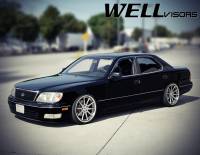 WellVisors - WellVisors Side Window Deflectors Lexus LS400 95-00 With Chrome Trim - Image 3