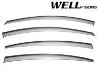 WellVisors Side Window Deflectors KIA Forte 14-18 Sedan with Black Trim