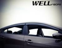 WellVisors - WellVisors Side Window Deflectors KIA Forte 14-18 Sedan with Black Trim - Image 5