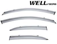 WellVisors Side Window Deflectors Cadillac ATS Sedan 13-18 with Chrome Trim