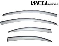 WellVisors - WellVisors Side Window Deflectors Chevrolet Sonic Sedan 12-20 With Black Trim - Image 1