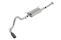 Borla 16-18 Toyota Tacoma 3.5L AT 4DR CC Short Bed S-Type SS Catback Exhaust - Black Chrome Tip