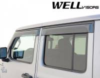 WellVisors - WellVisors Side Window Deflectors Jeep Wrangler JLU 4-Door 2018+ / 2020+ Gladiator Premium Series - Image 5