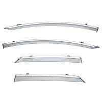 WellVisors Side Window Deflectors Lincoln MKZ 2013+ With Chrome Trim