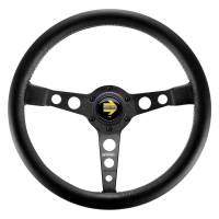 Momo Prototipo Steering Wheel 350 mm - Black Leather/Wht Stitch/Black Spokes