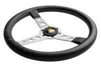 Momo - Momo Prototipo Steering Wheel 350 mm - Black Leather/Wht Stitch/Black Spokes - Image 2