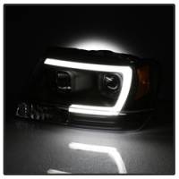 Spyder Auto - Spyder 99-04 Jeep Grand Cherokee Projector Headlights - Light Bar DRL LED - Black - Image 2