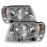 Spyder Auto - Spyder Jeep Grand Cherokee 99-04 Projector Headlights LED Halo LED Chrm - PRO-YD-JGC99-HL-C - Image 2