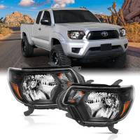 ANZO Headlights, Tail Lights and More  - ANZO 2012-2015 Toyota Tacoma Crystal Headlights Black - Image 2