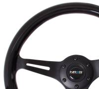 NRG Innovations - NRG Innovations Classic Wood Grain Steering Wheel (350mm) Black Paint Grip w/Black 3-Spoke Center - Image 5