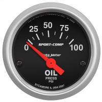 AutoMeter Sport-Comp 52mm 0-100 PSI Electronic Oil Pressure Gauge