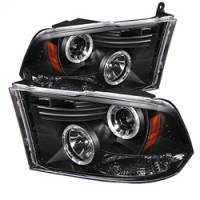 Spyder Auto - Spyder Dodge Ram 1500 09-14 10-14 Projector Headlights Halogen- LED Halo LED - Blk PRO-YD-DR09-HL-BK - Image 2