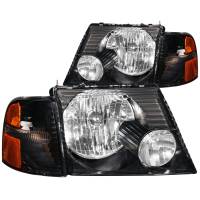 ANZO Headlights, Tail Lights and More  - ANZO 2002-2005 Ford Explorer Crystal Headlights Black w/ Corner Lights 2pc - Image 2