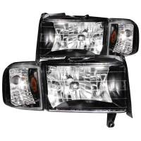 ANZO Headlights, Tail Lights and More  - ANZO 1994-2001 Dodge Ram Crystal Headlights Black - Image 2