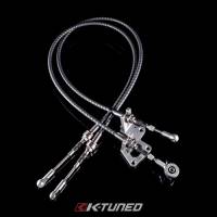 K-Tuned Shifter Cables - Race-Spec Shifter Cables (w/ Billet Trans Bracket)