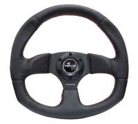 NRG Innovations - NRG Innovations Reinforced Steering Wheel (320mm Horizontal / 330mm Vertical) Leather w/Red Stitching - Image 1