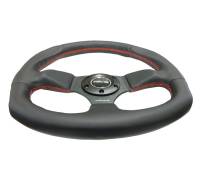 NRG Innovations - NRG Innovations Reinforced Steering Wheel (320mm Horizontal / 330mm Vertical) Leather w/Red Stitching - Image 3