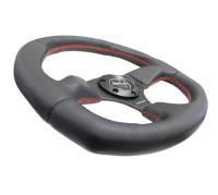 NRG Innovations - NRG Innovations Reinforced Steering Wheel (320mm Horizontal / 330mm Vertical) Leather w/Red Stitching - Image 4