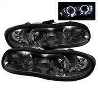 Spyder Auto - Spyder Chevy Camaro 98-02 Projector Headlights LED Halo LED Smke - Low H1 PRO-YD-CCAM98-HL-SM - Image 1