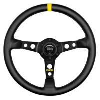 Momo MOD07 Steering Wheel 350 mm -  Black Leather/Black Spokes/1 Stripe