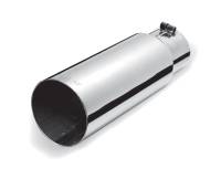 Gibson Performance Exhaust - Gibson Round Single Wall Straight-Cut Tip - 3.5in OD/2.75in Inlet/12in Length - Stainless - Image 1